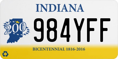 IN license plate 984YFF
