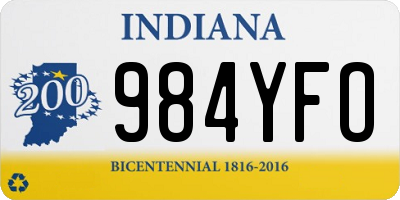 IN license plate 984YFO