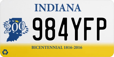 IN license plate 984YFP