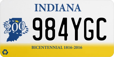 IN license plate 984YGC