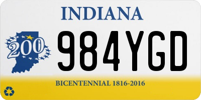 IN license plate 984YGD