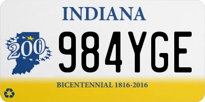 IN license plate 984YGE