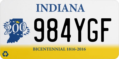 IN license plate 984YGF