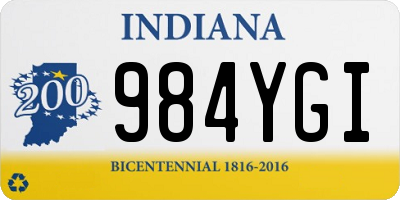 IN license plate 984YGI