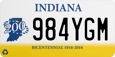 IN license plate 984YGM