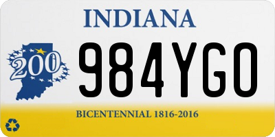 IN license plate 984YGO