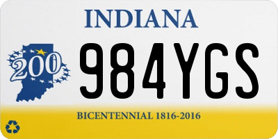 IN license plate 984YGS