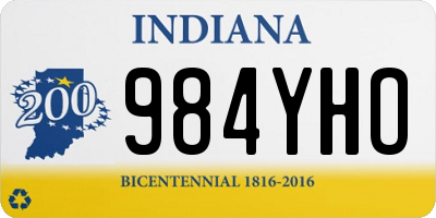 IN license plate 984YHO