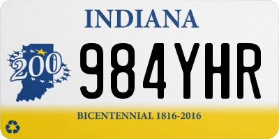 IN license plate 984YHR