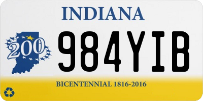 IN license plate 984YIB