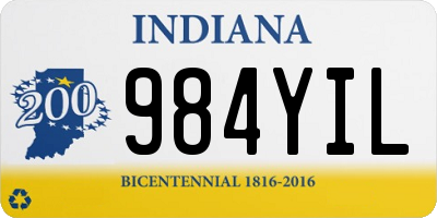 IN license plate 984YIL