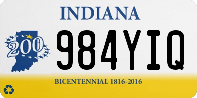 IN license plate 984YIQ