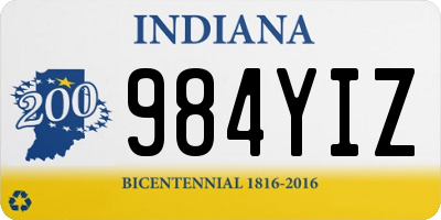 IN license plate 984YIZ