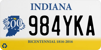 IN license plate 984YKA