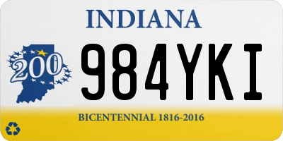 IN license plate 984YKI