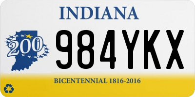 IN license plate 984YKX