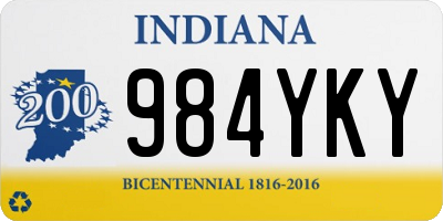 IN license plate 984YKY