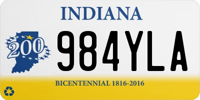 IN license plate 984YLA