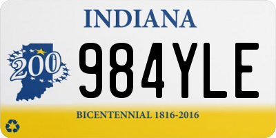 IN license plate 984YLE