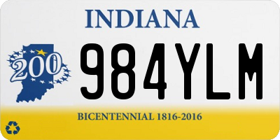 IN license plate 984YLM