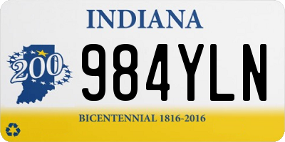 IN license plate 984YLN