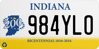 IN license plate 984YLO