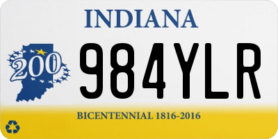 IN license plate 984YLR