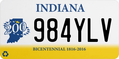 IN license plate 984YLV