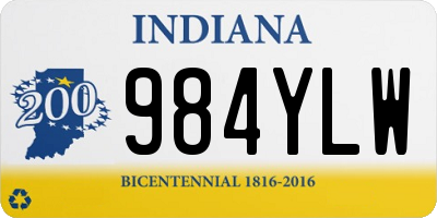 IN license plate 984YLW