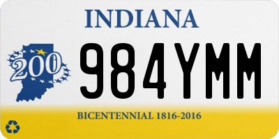 IN license plate 984YMM