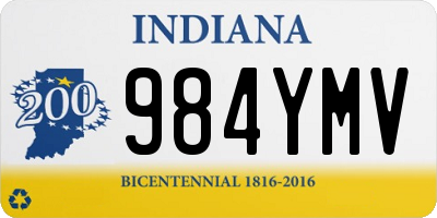 IN license plate 984YMV