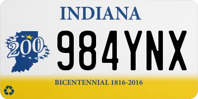 IN license plate 984YNX