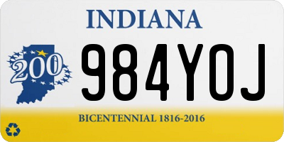 IN license plate 984YOJ