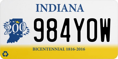 IN license plate 984YOW