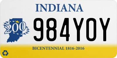 IN license plate 984YOY