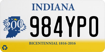 IN license plate 984YPO