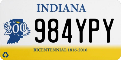 IN license plate 984YPY