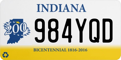 IN license plate 984YQD