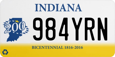 IN license plate 984YRN