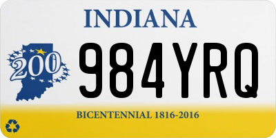 IN license plate 984YRQ