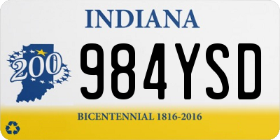 IN license plate 984YSD