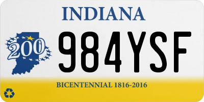 IN license plate 984YSF