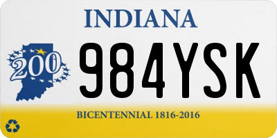 IN license plate 984YSK