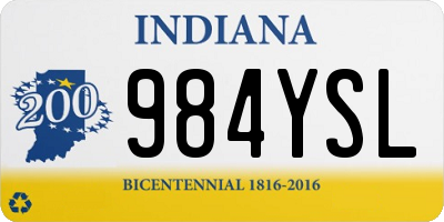 IN license plate 984YSL