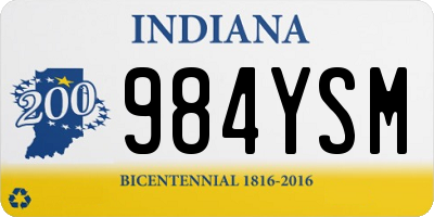 IN license plate 984YSM