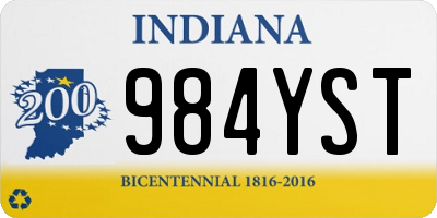 IN license plate 984YST