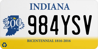 IN license plate 984YSV