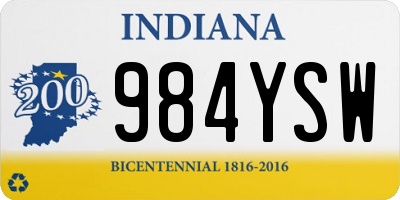 IN license plate 984YSW