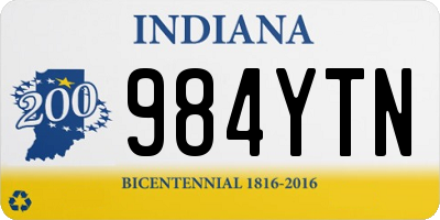 IN license plate 984YTN