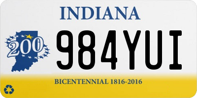 IN license plate 984YUI